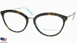 New Tiffany &amp; Co Tf 2173 8134 Havana On Blue /SILVER Eyeglasses 53-18-140 Italy - £126.48 GBP
