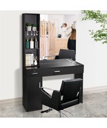 Beauty Salon Station Table Hair Styling Barber Storage Cabinet Shelves W... - £282.49 GBP