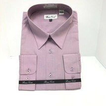 Bruno Conte Men&#39;s Lavender Dress Shirt Pointed Collar Size 18.5 34/35 - £23.97 GBP