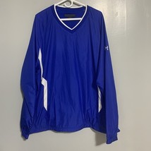 Under Armour Jacket Men XXL Blue White Pull Over Golf Windbreaker Rain C... - $27.04 CAD