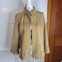 Womens Valerie Stevens Leather Jacket Tan Petite medium - £23.71 GBP