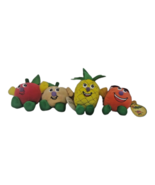 Lot of 4 Toy Box Fruit Seedies Fruit Friends Plush: Orange, Apple, Peach... - $282.06 MXN