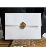 10 Premade Half Wax Seal Envelope Authentic Hand-Poured Adhesive Gold Fo... - $212.32 MXN