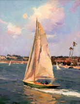 Giclee  r Sea sailboat art painting art HD printed on canvas - £6.84 GBP+