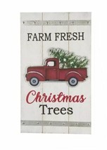 Glitzhome 24&quot; Wooden Christmas Tree Truck Wall Hanging Sign Farmhouse C210109 - £16.53 GBP