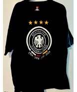 Deutscher Fussball-Bund Germany T-Shirt Black 2XL  1954-1974-1990-2014 - $201.29 MXN