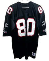 Andre Rison Atlanta Falcons NFL Vintage 90s NFC Nylon Champion Black Jersey 52 - $52.43