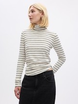 Gap Essential Rib Turtleneck T-Shirt Black OR White Striped OR Solid NEW... - £23.40 GBP