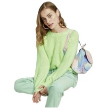 WILD FABLE Sweater Knit RAGLAN Pullover Bright Neon Oversized Longsleeve shirt - £16.43 GBP