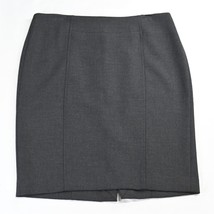 NEW LOFT 12P Gray Stretch Ponte-Like Zip Womens Pencil Skirt - $23.39