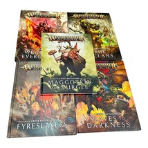 Warhammer Age Sigmar Lot 5 Book HC Everchosen Orruk Slaves Fyreslayers Maggotkin - $126.51