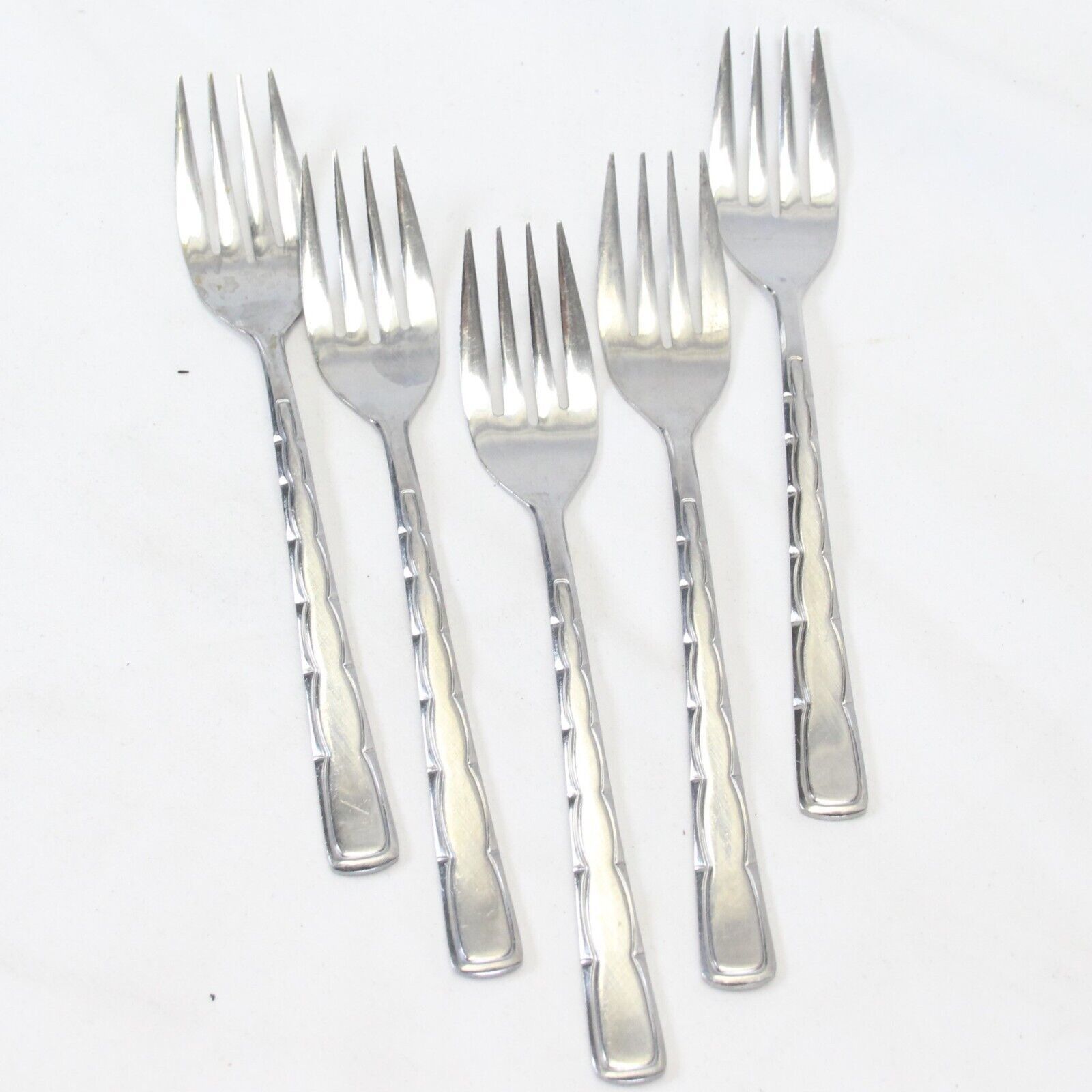 Rebacraft Swagger Salad Forks 6 1/2&quot; Stainless Lot of 5 - $19.59