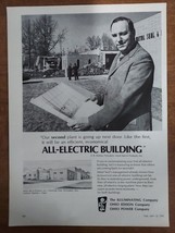 The Illuminating Co 1970 Vintage Print Ad Factory Plans All Electric Bui... - $8.90