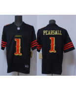 Men's Ricky Pearsall #1 Stitched Jersey Black Red - $45.00