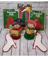 Vintage 1980 Beistle Diecut Honeycomb Tissue Paper Christmas Table Decor... - $482.13 MXN