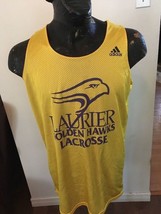 Adult LARGE ADIDAS Jersey REVERSIBLE LAURIER GOLDEN HAWKS LACROSSE CIS - £7.63 GBP