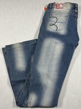 LOT 29 Jeans Women&#39;s W5 x L32 Juniors Blue Denim Light Sand Stretch Acid Wash - £10.91 GBP