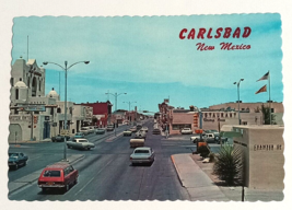 Downtown Carlsbad Old Cars Restaurants New Mexico NM UNP Postcard c1970s... - £6.37 GBP