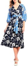 Maison Tara V-Neck A-Line Belted Floral Dress Sz.16 - £55.06 GBP