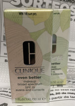 Clinique Even Better Makeup Broad Spectrum SPF15 WN 16 Buff (VF) 1oz Sealed - $23.75