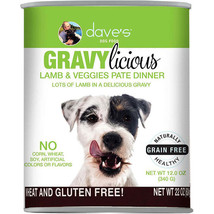 Dave&#39;s Cat&#39;s Dog Grain Free Gravylicious Lamb 12oz. (Case of 12) - £60.89 GBP