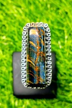 Natural Tiger Eye * Quality Gemstone Ring * Top Rare Stone Boho Ring * 9... - $70.56 CAD