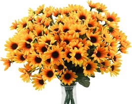 Uieke 6 Bundles Sunflowers Artificial Flowers Daisy Mums Fake Flowers, Y... - £29.02 GBP