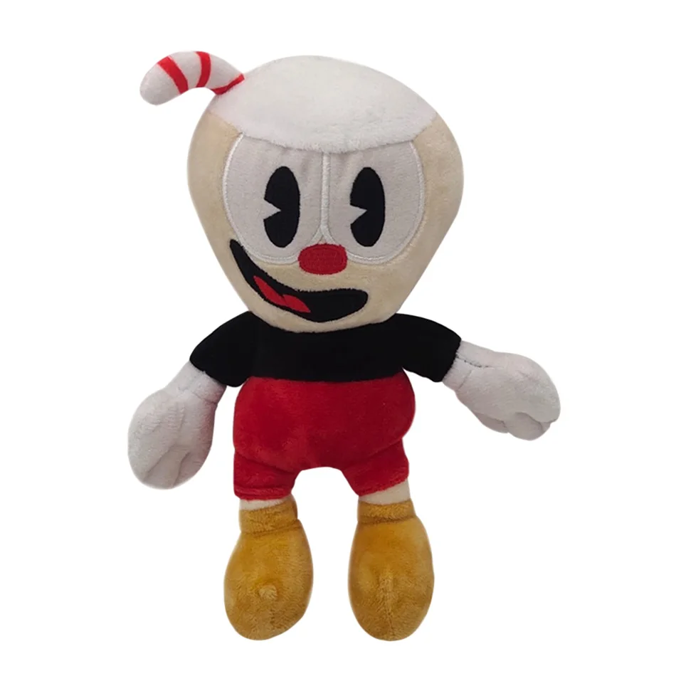 Play Anime Game 25cm Cuphead Plush Kawaii Mugman Soft Auche Stuffed Doll Play Ca - £22.91 GBP