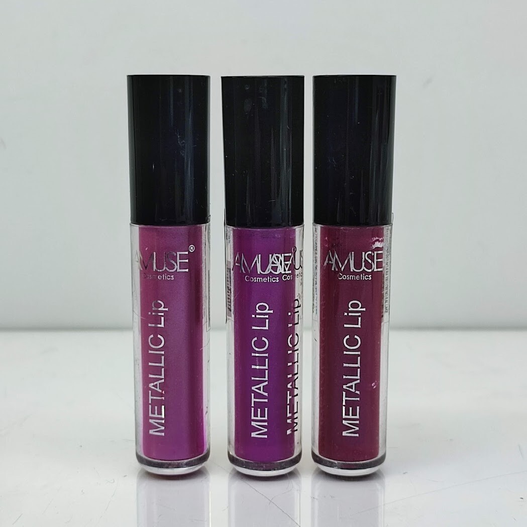 AMUSE Metallic Lip Liquid Lipstick - Lot of 3: LIP2093-1 + LIP2093-6 + L... - $13.85