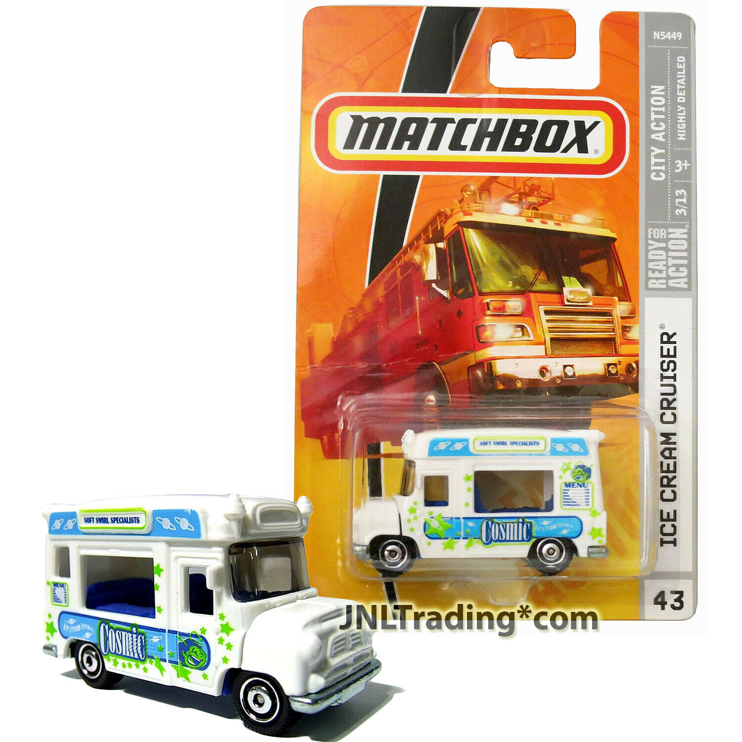 Primary image for Year 2008 Matchbox City Action 1:64 Die Cast Car #43 - White ICE CREAM CRUISER