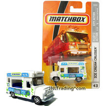 Year 2008 Matchbox City Action 1:64 Die Cast Car #43 - White ICE CREAM C... - $19.99