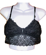 Marilyn Monroe Lacey Black Bralette Racerback Wireless Scalloped Edges S... - $11.88
