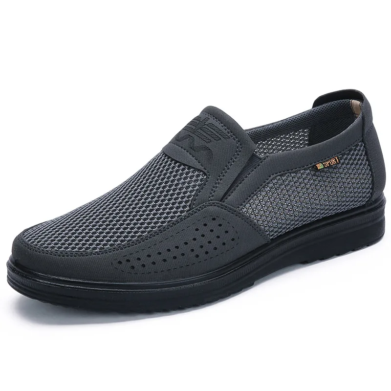 Luxury Upscale New Summer Breathable Mesh Men Shoes Lightweight Men Flats Fashio - £28.38 GBP