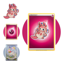Anime Pokemon Vinyl Sticker (M77): Sylveon with Fairy Energy Card - $9.90