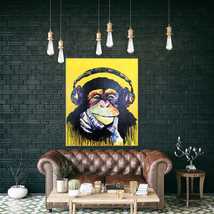 Original Abstract Colorful Monkey Art Animal Painting Oil Painting | YOUR VIBE - £523.17 GBP
