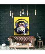 Original Abstract Colorful Monkey Art Animal Painting Oil Painting | YOU... - £521.55 GBP