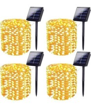 4 Pack Solar String Lights Outdoor Waterproof 66ft 400 LED Solar - £29.24 GBP