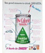 SHASTA - LOW CALORIE - Lemon Lime - Dietetic Beverage - 1964 VTG Print Ad - $11.28