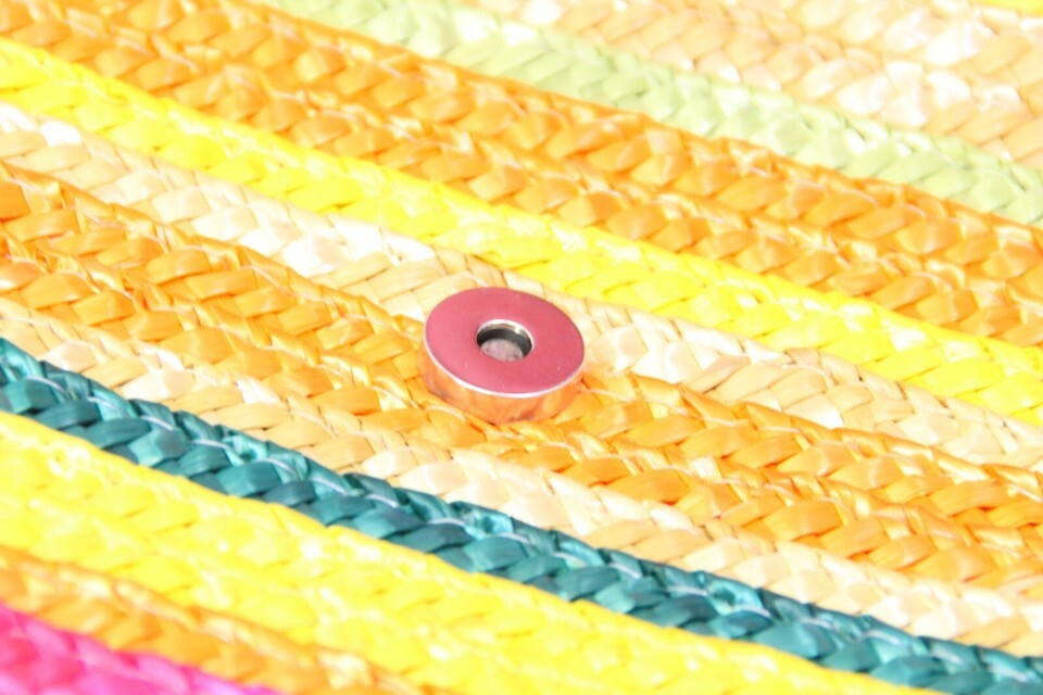 Straw Shoulder Bag Beach Rainbow Sun N Sand Womens Tote Bag Item image 7
