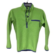 Vintage Patagonia Lime Green Fleece 1/4 Zip Large Made In USA Size XS - £35.45 GBP