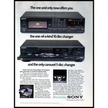 1987 Sony DiscJockey CD Changers Vintage Print Ad Audiophile Stereo Wall Art - $10.97