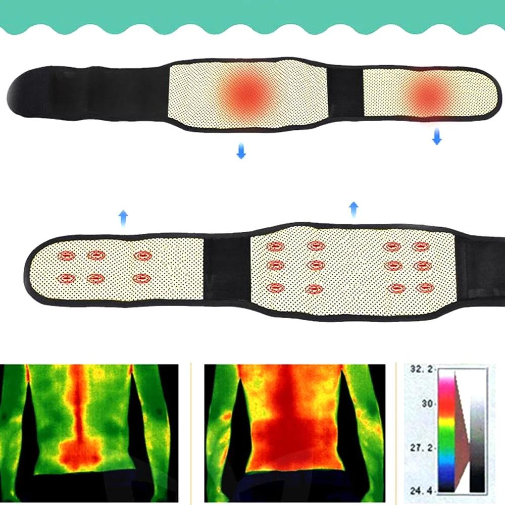 Sporting Tcare Adjustable Waist Tourmaline Self Heating Magnetic Therapy Back Wa - £23.60 GBP