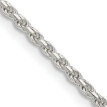 Sterling Silver 1.85mm Diamond-cut Rope Chain - £52.42 GBP