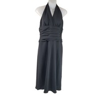 JONES WEAR DRESS Formal Little BLACK Dress Sz 8 M Halter Pleated Empire ... - £18.67 GBP