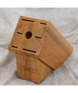 Cutco Galley Set Knife Block 1743 7 Slot Honey Oak Genuine Used - £54.96 GBP