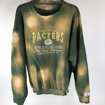 Vtg 97 Green Bay Packers Sweatshirt Men&#39;s Grunge Distressed Bleached XL Logo  - £23.72 GBP