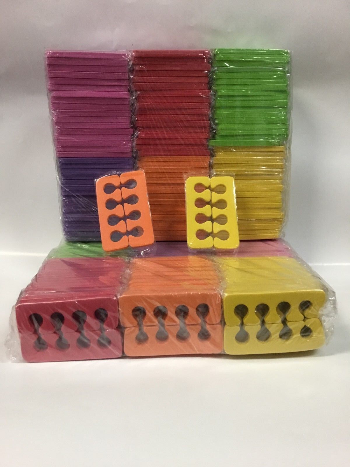 1000 pairs disposable hard foam toe separator individual warp ( 2000 pcs ) - £62.31 GBP