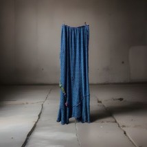 French Dressing Maxie Skirt Size 3 Popcorn Lace Blue Ruffle Flower Boho Peasant - £23.32 GBP