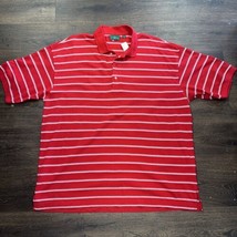 Outer Banks Men’s Polo Short Sleeve Shirt Size 2XL Red Striped - £9.21 GBP