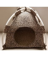 Large Brown Baby Leopard Print Pup Tent Pet Bed for Cats/ Dogs /Ferrets/... - $713.98 MXN